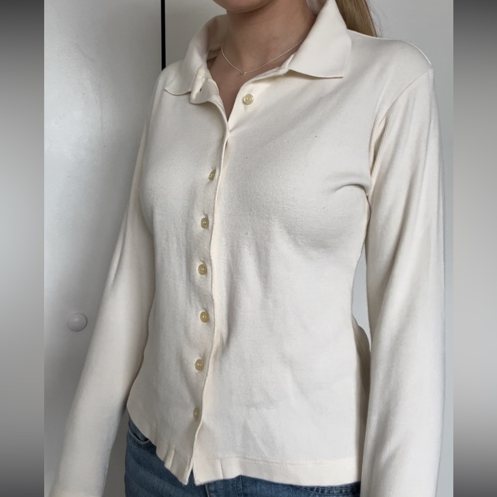 The Limited Button Down Collared Sweater - image 2